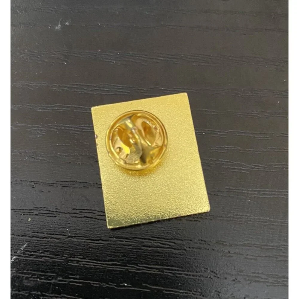 Alaska Railroad Gold Star Service Lapel Pin Tie Tac Gold Blue Railway